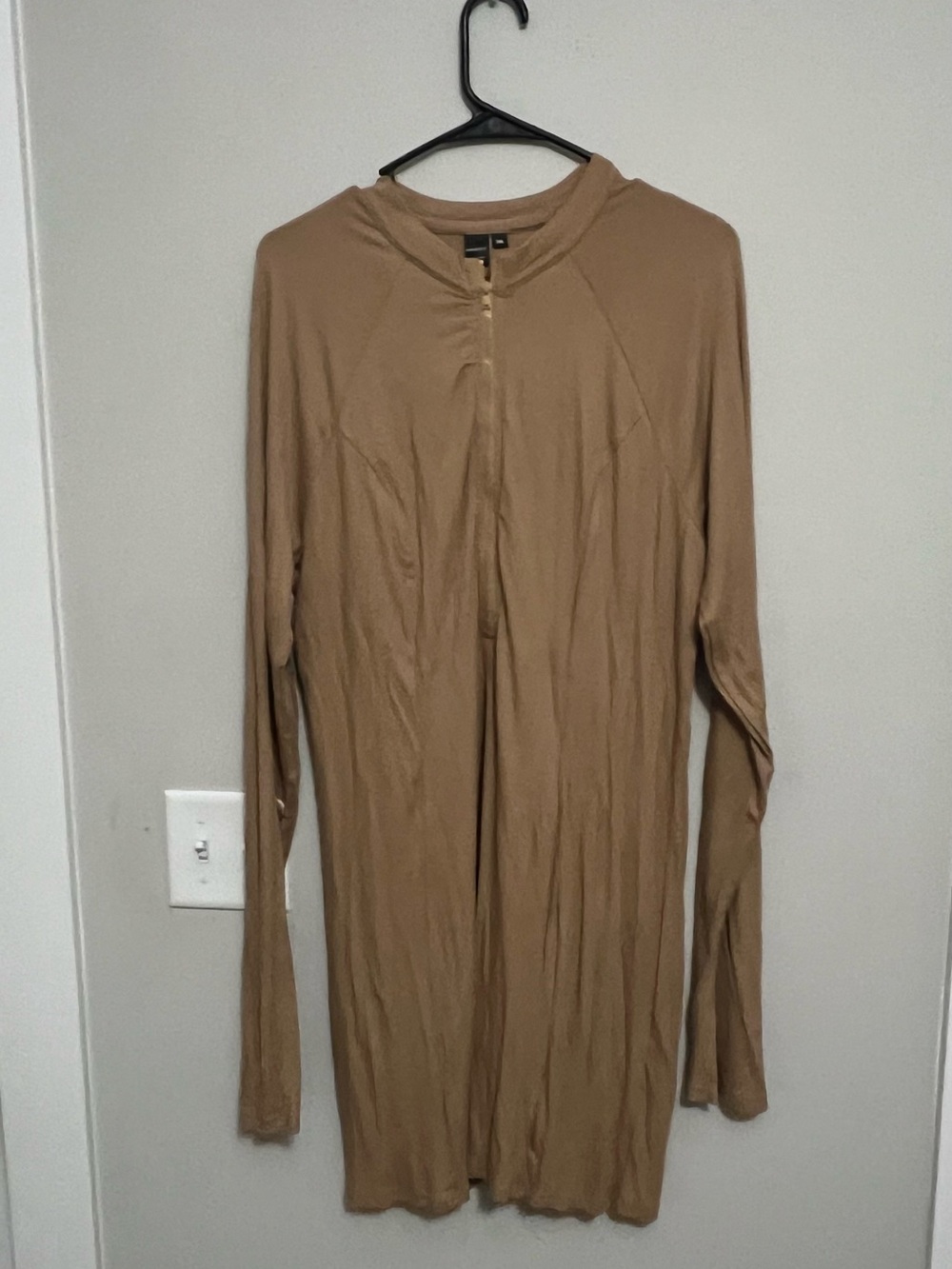 SHEIN Tan Long Sleeve Jumpsuit Romper